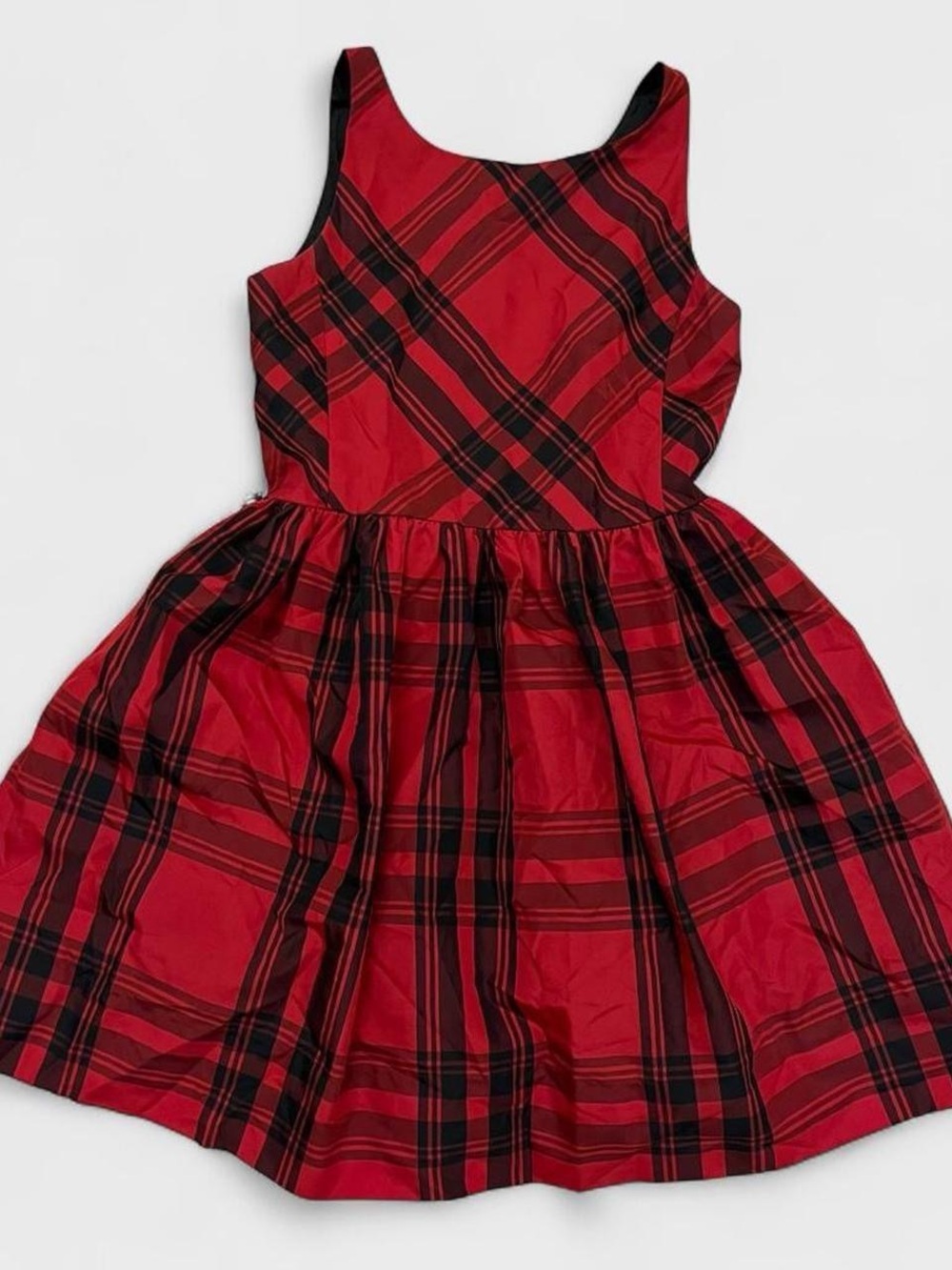 Polo Ralph Lauren fit & flare red and black plaid dress